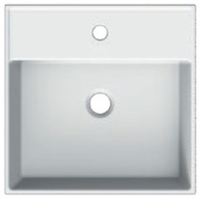 Royal Plaza Jilsum Lavabo 46x46cm Autre 1 trou de robinet avec trop-plein céramique blanc