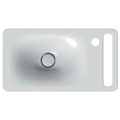 Royal Plaza Hallum fontein 40x22 cm met 1 kraangat zonder overloop zand