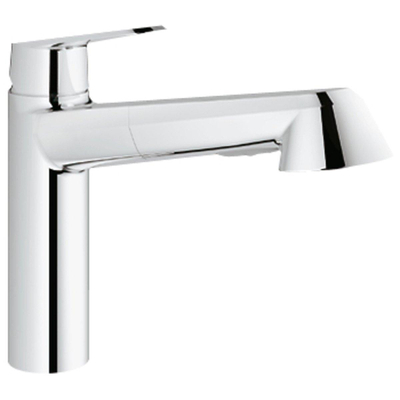 Grohe Eurodisc Cosmopolitan Keukenkraan - laag - uittrekbare uitloop - chroom