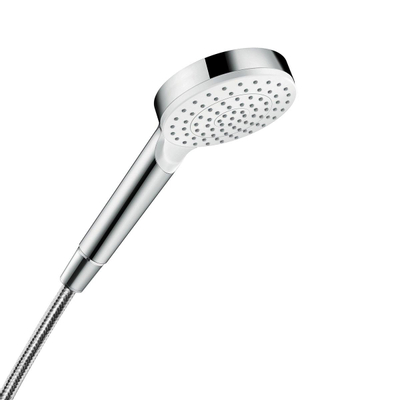 Hansgrohe Crometta Handdouche - 1jet Green - diameter 10cm - met krachtige regenstraal chroom/wit - wit chroom