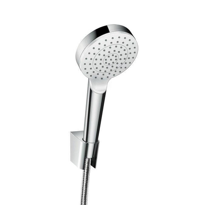 Hansgrohe Crometta Badset - 1jet - ecosmart - met doucheslang - 125 cm wit/chroom - wit chroom