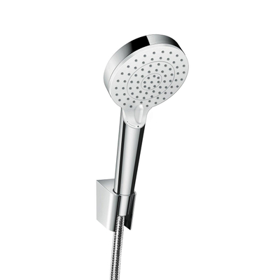 Hansgrohe Crometta Badset - met Crometta Vario - ecosmart handd. - met 2 straalsoort - met PorterS wandhouder - met C - wit chroom