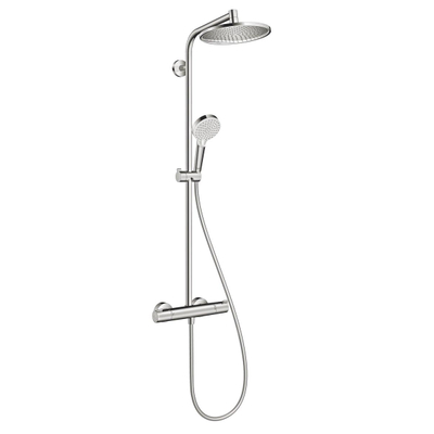 Hansgrohe Crometta s 240 Regendouche - opbouw - ronde hoofddouche - met douchegarnituur - ecosmart - hoogglans chroom