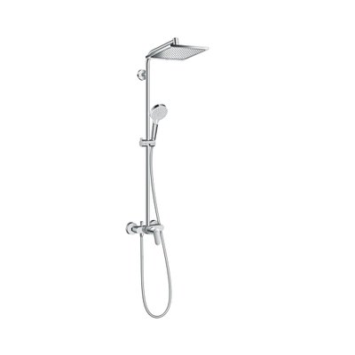 Hansgrohe Crometta e 240 - 1jet - showerpipe - met douchekraan - hoogglans chroom