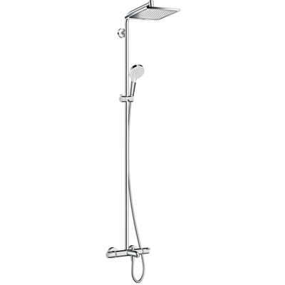 Hansgrohe Crometta e 240 - 1jet - showerpipe - met bad - thermostaat - hoogglans chroom