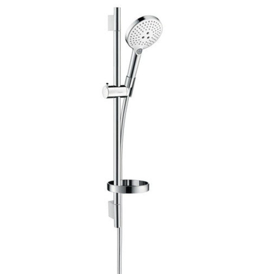 Hansgrohe Raindance Select S Doucheset - 120 - 3jet - met Unica - glijstang 65 cm en zeepschaal wit/chroom - wit chroom