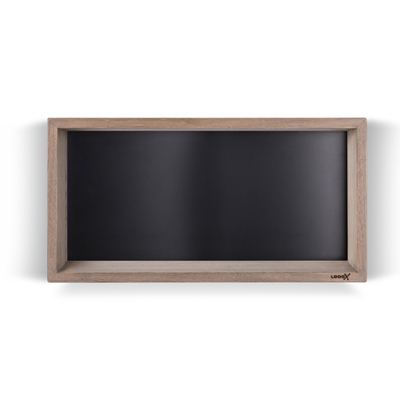 Looox Wooden collection wand box 60x30cm met achterplaat mat zwart eiken mat zwart