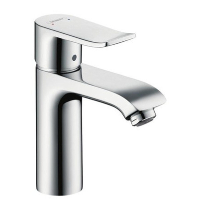 Hansgrohe Metris 1 greeps wastafelkraan - 110 LowFlow - met trekwaste - hoogglans chroom