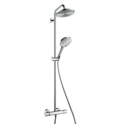 Hansgrohe Raindance Select 240 AIR Showerpipe: met douchekraan en EcoSmart hoofddouche met 3jet ecosmart handdouche chroom