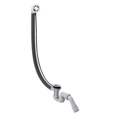 Hansgrohe Flexaplus Automatische badgarnituur - met draaibediening - voor speciale baden - met afvoe - grijs