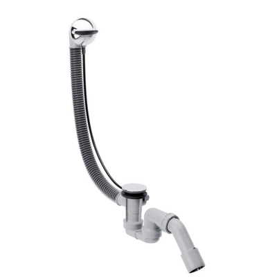 Hansgrohe Flexaplus bonde de vidage, système vidage remplissage avec bonde pour baignoire normale chrome