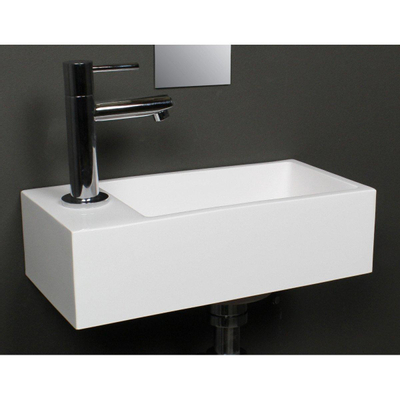 Royal Plaza Dee 2.0 Lave-mains 36x18cm 1 trou de robinet gauche sans trop-plein blanc