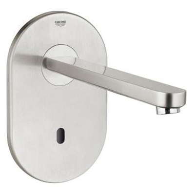 GROHE Eurosmart Cosmopolitan E - partie apparente robinet mural - bec 23cm - sans mélange - transformateur 230V - inox