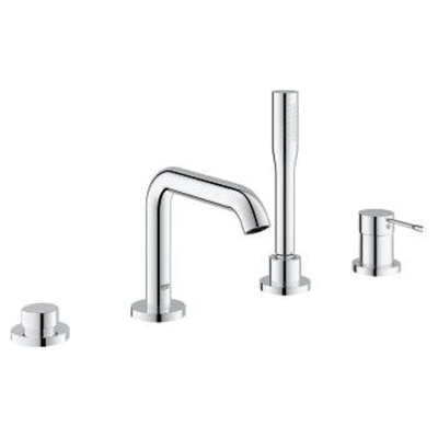 GROHE Essence New Set de finition pour robinet de bain sur gorge encastré 4 trous avec inverseur bec douchette à main et flexible 200cm chrome