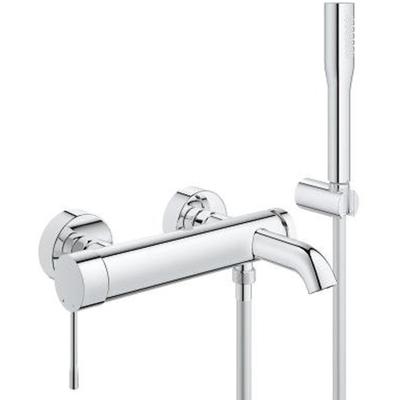 Grohe Essence New Badkraan - met omstel - met koppelingen - met douchegarnituur - chroom