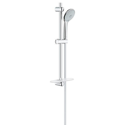 GROHE Euphoria 110 Massage Ensemble de douche glissante - 60cm - douchette ronde - 3 types de jet - flexible de douche lisse - avec porte-savon - chrome