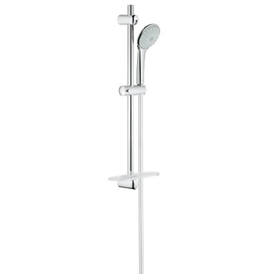 GROHE Euphoria 110 Mono Ensemble de douche - 60cm - douchette ronde - 1 type de jet - flexible de douche lisse - avec porte-savon - chrome