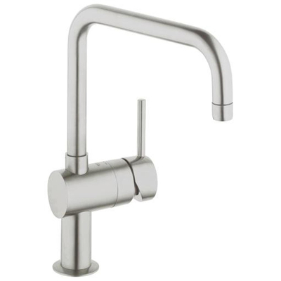 GROHE Minta Mitigeur de cuisine - haut - bec pivotant - SuperSteel brossé