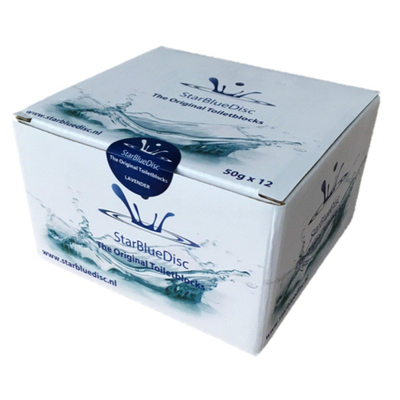 Starbluedisc toiletblokjes halfjaar verpakking set van 12 - blauw