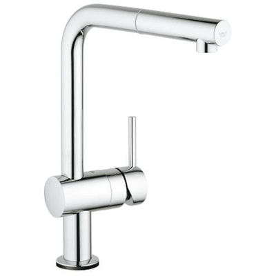 Grohe Minta Touch Elektronische Keukenkraan - draaibare L-uitloop - uittrekbare mousseur - met 6V lithium batterij - chroom