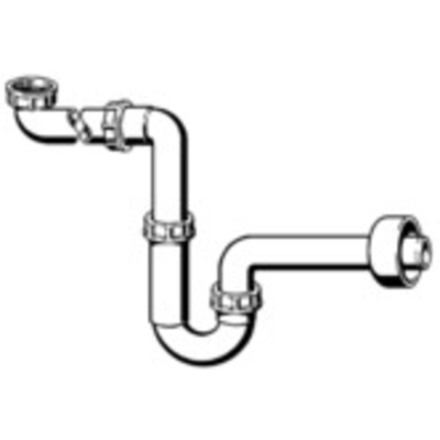 Viega siphon de meuble gain de place en plastique 1 1/4 x 40 blanc