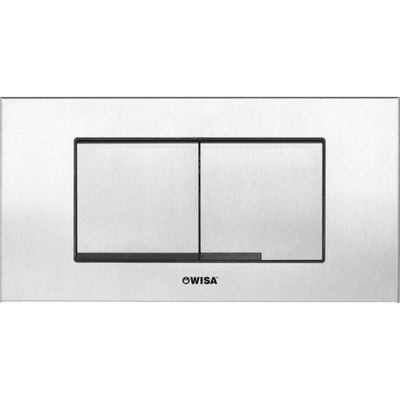 Wisa XT Kantos plaque de commande plastique acier mécanique 208x111mm avec double chasse pour élément WC XT RVS