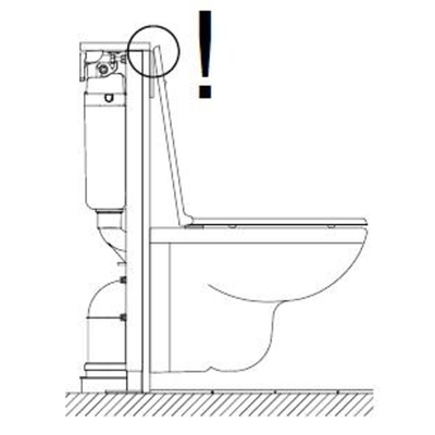 Wisa XT élément WC encastré commande frontale 83cm
