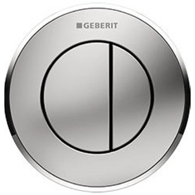 Geberit Type10 bedieningplaat - met frontbediening - voor toilet - 10x10cm - glans mat chroom