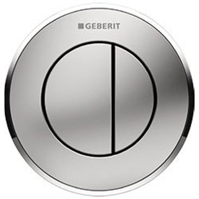 Geberit Type10 bedieningplaat met frontbediening voor toilet 10x10cm glans / mat / glans chroom