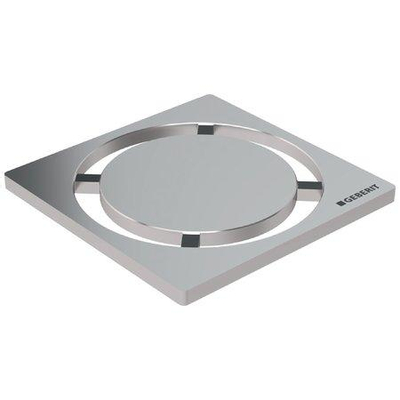 Geberit rooster - 8x8cm - voor doucheput binnen cirkel - rvs