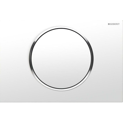 Geberit Sigma10 bedieningsplaat - spoel-stop spoeling - rond - wit glans chroom