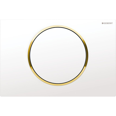 Geberit Sigma10 bedieningsplaat - spoel-stop spoeling - rond - wit goud