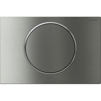 Geberit Sigma10 bedieningsplaat - spoel-stop spoeling - rond - geborsteld rvs