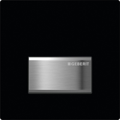 Geberit Type 50 urinioir bedieningsplaat - pneumatisch - rechthoekige knoppen - Gitzwart RAL - 9005 - zwart