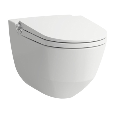 Laufen Riva cleanet WC japonais suspendu avec abattant frein de chute et coating lcc 39.5x60cm blanc