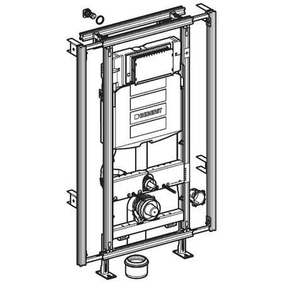 Geberit Gis Easy module - voor hang-wc - 120cm - met Sigma inbouwspoelreservoir - 12cm - breedte ve - wit