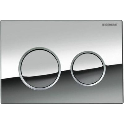 Geberit Omega20 bedieningsplaat - 2-toets spoeling - rond - gl.chr./matchr./gl.chr.