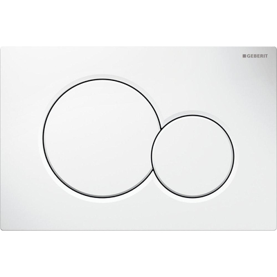 Geberit Sigma01 bedieningsplaat - 2-toets spoeling - ronde knoppen - Alpien wit