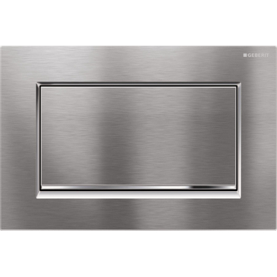 Geberit Sigma10 bedieningsplaat - 2-toets spoeling - rechthoekige knoppen - vergr.chroom geborsteld/glans chroom/ - verchroomd chroom mat