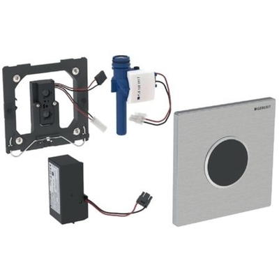 Geberit type 10 plaque de commande pour urinoir - 230V - bouton rond - noir/chrome brillant