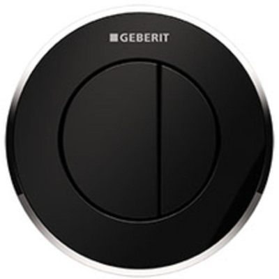 Geberit Type10 bedieningplaat - met frontbediening - voor toilet - 10x10cm - zwart chroom