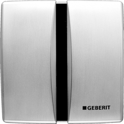 Système de commande de urinoir Geberit Basic alimentation par batterie 16x16cm avec infrarouge pour commande frontale blanc alpin