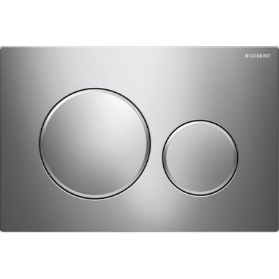 Geberit Sigma20 bedieningsplaat - 2-toets spoeling - ronde knoppen - glans chroom/mat chroom/glans chroom - dualflush - hoogglans chroom