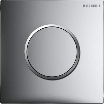 Geberit type 10 plaque de commande pour urinoir - pneumatique - bouton rond - chrome brillant/chrome mat