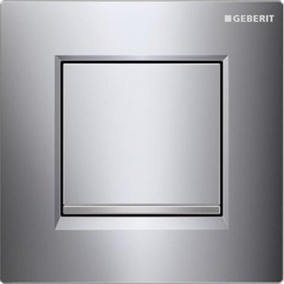 Geberit type 20 urinioir bedieningsplaat - pneumatisch - vierkant - glans chroom/mat chroom