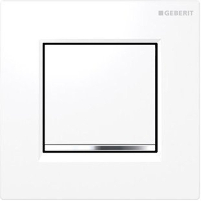 Geberit Type 20 urinioir bedieningsplaat - pneumatisch - rechthoekige knoppen - wit glans chroom