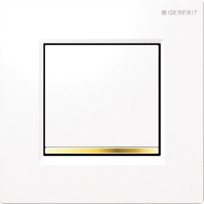 Geberit type 20 plaque de commande pour urinoir - pneumatique - boutons rectangulaires - blanc/doré