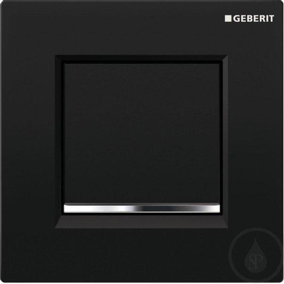 Geberit type 20 plaque de commande pour urinoir - pneumatique - boutons rectangulaires - noir/chrome brillant