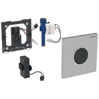 Geberit Type10 urinioir bedieningsplaat - batterij - ronde knop - wit/verguld - wit goud