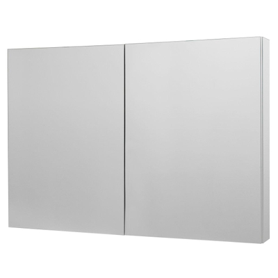 Royal Plaza Merlot armoire de toilette – 100 x 74 x 13 cm – 2 portes – Argent